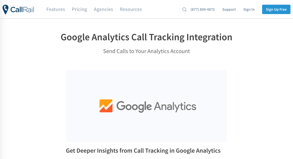 integrate google analytics call tracking