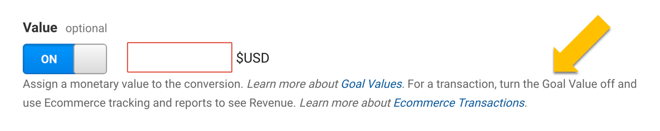 Goals values